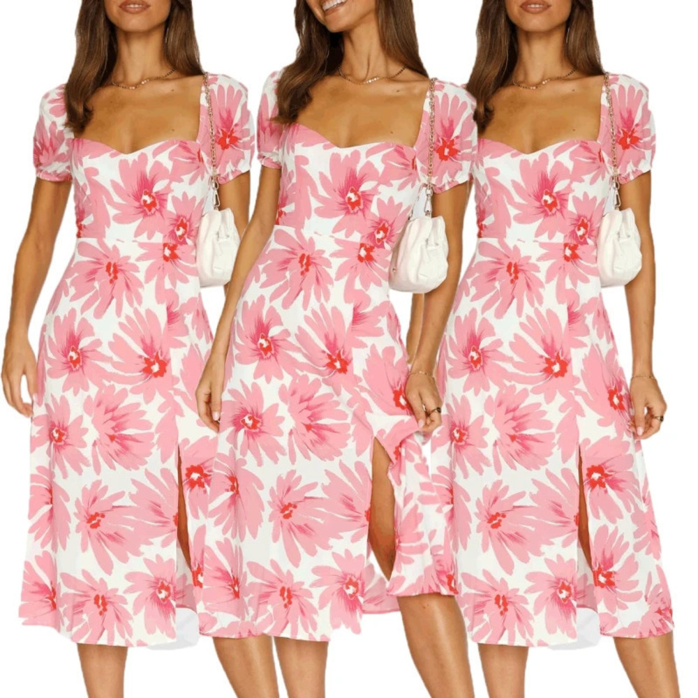 2024 Spring Summer Bestselling Fresh Floral Print Dress